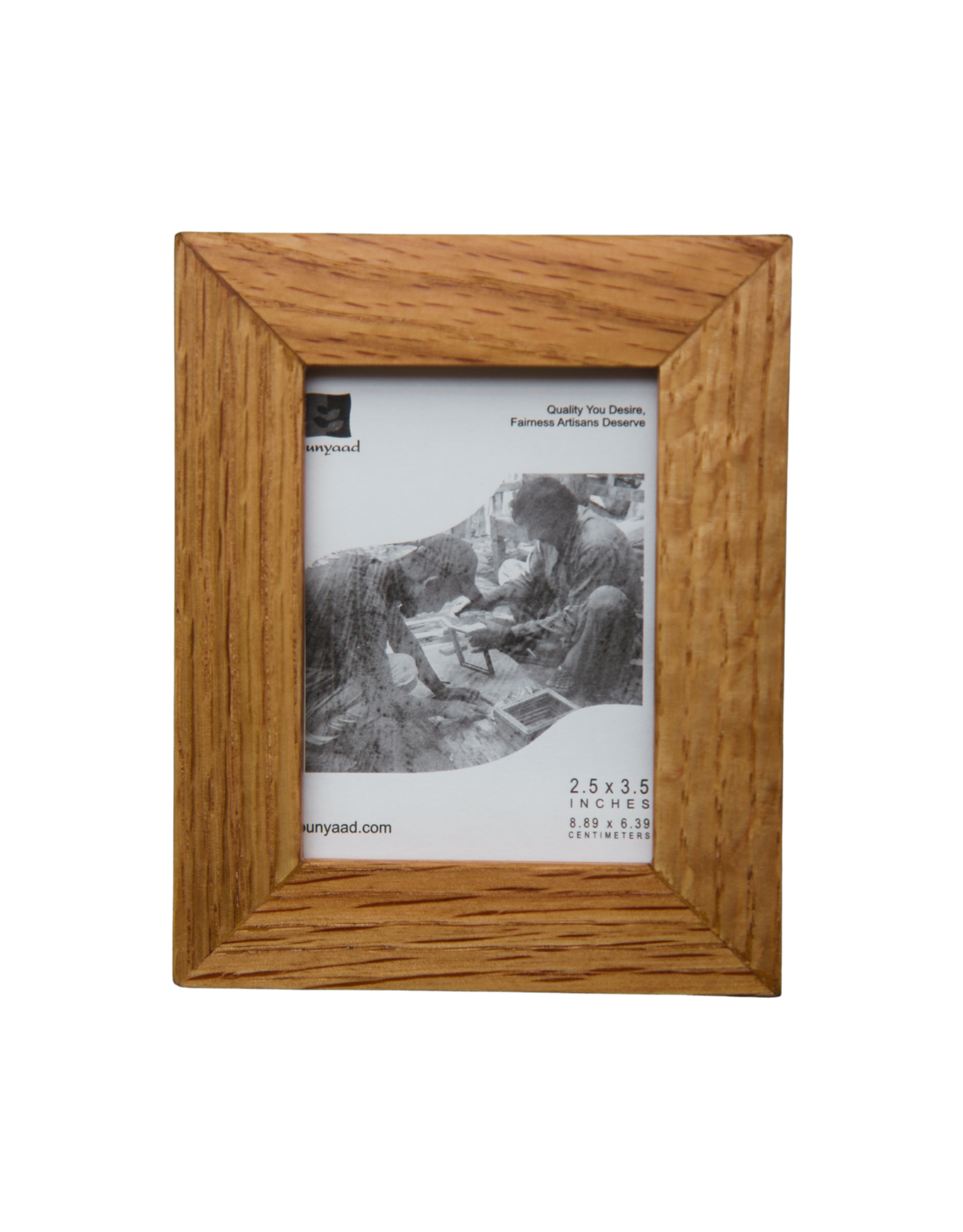 Bunyaad Pakistan Natural Red Oak Wood Frame - Gift Enclosure