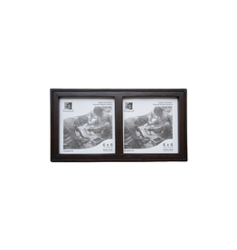 Bunyaad Pakistan Dark Red Oak Etched Duo Frame