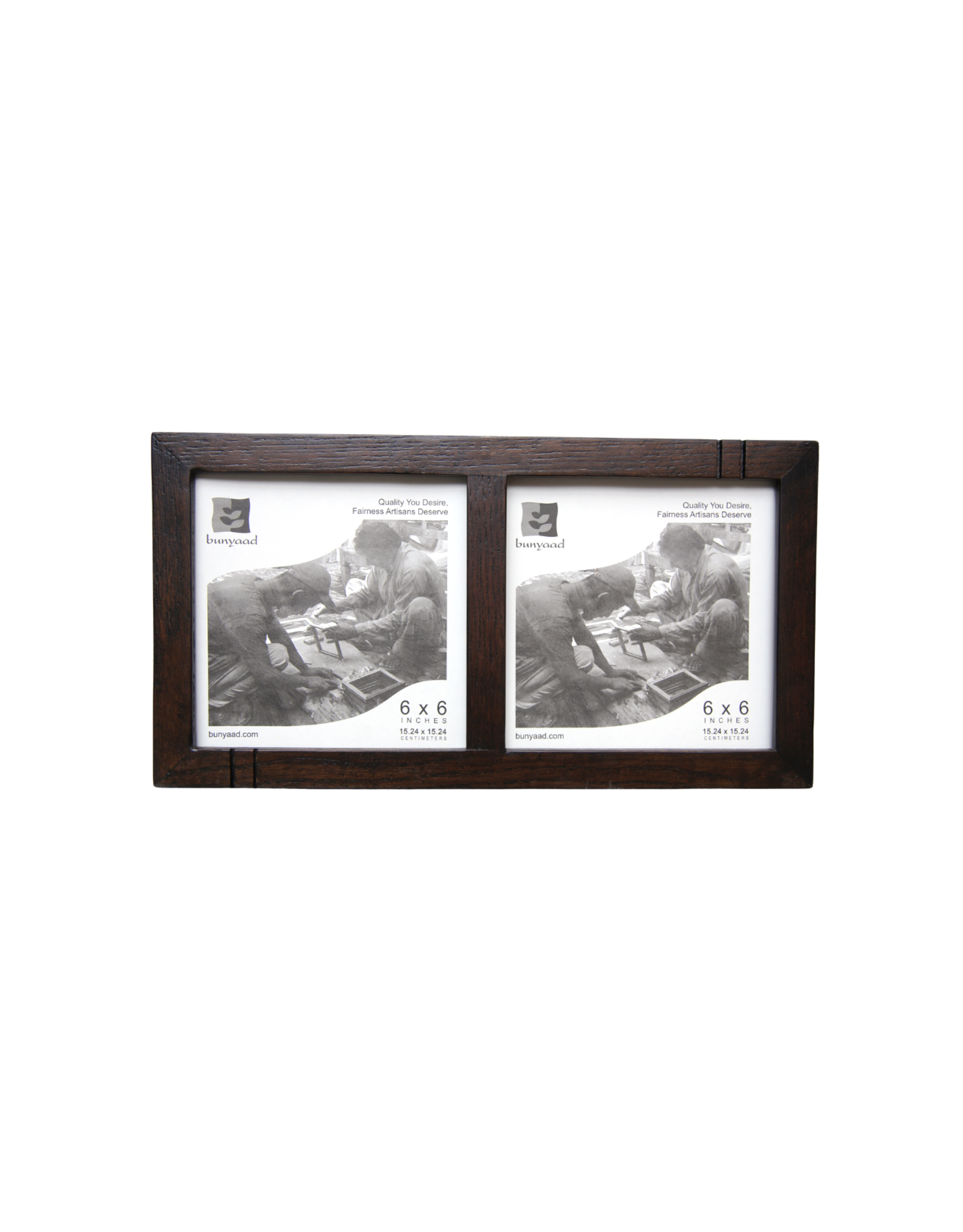 Bunyaad Pakistan 212640 Dark Red Oak Striped Duo Frame
