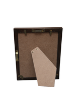 Bunyaad Pakistan Dark Red Oak Striped Wood Frame -  5"x7"