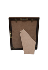 Bunyaad Pakistan Dark Red Oak Wood Frame -  5"x7"