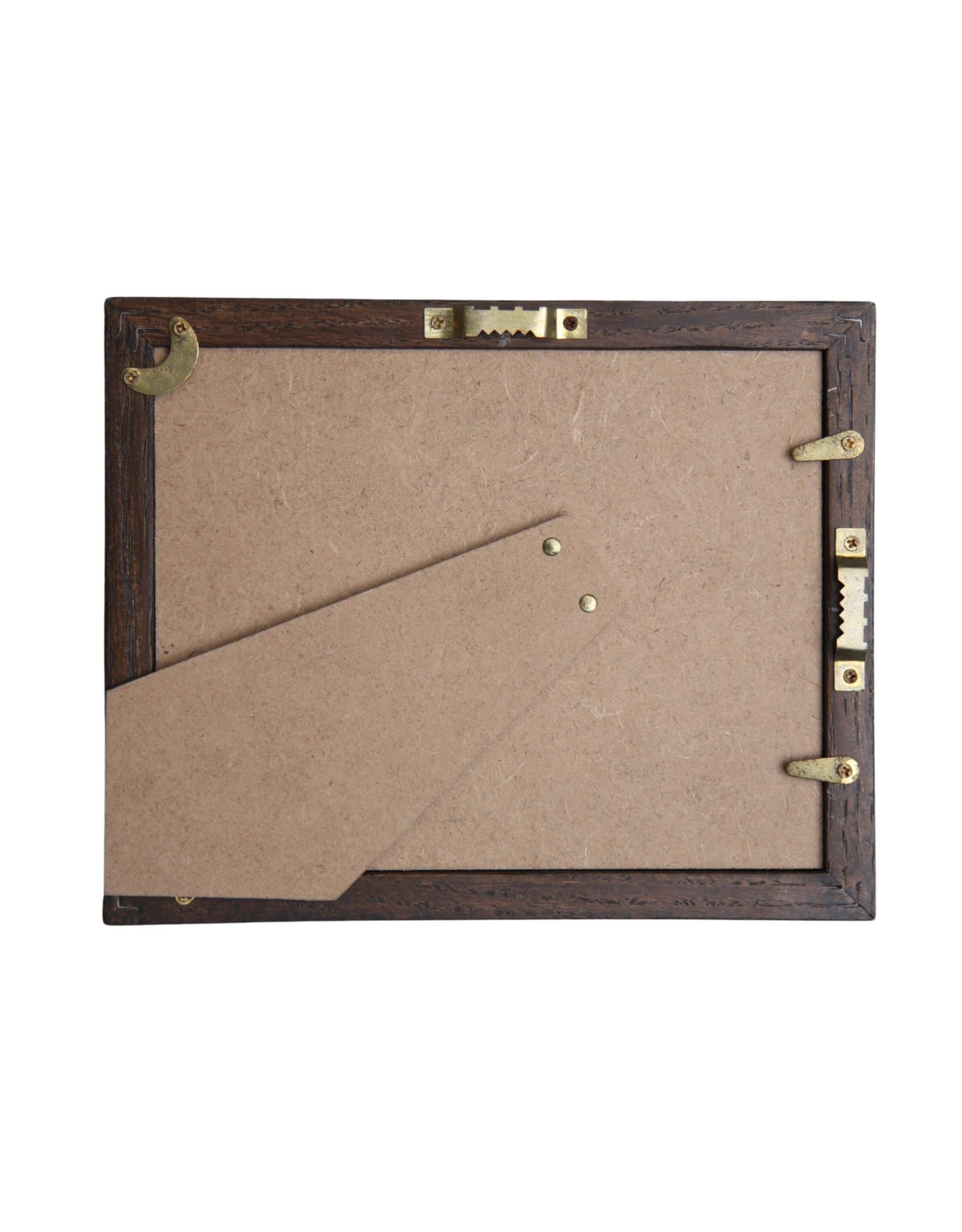 Bunyaad Pakistan Dark Red Oak Wood Frame -  5"x7"