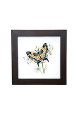 Bunyaad Pakistan Dark Red Oak Wood Frame - 6"x6"