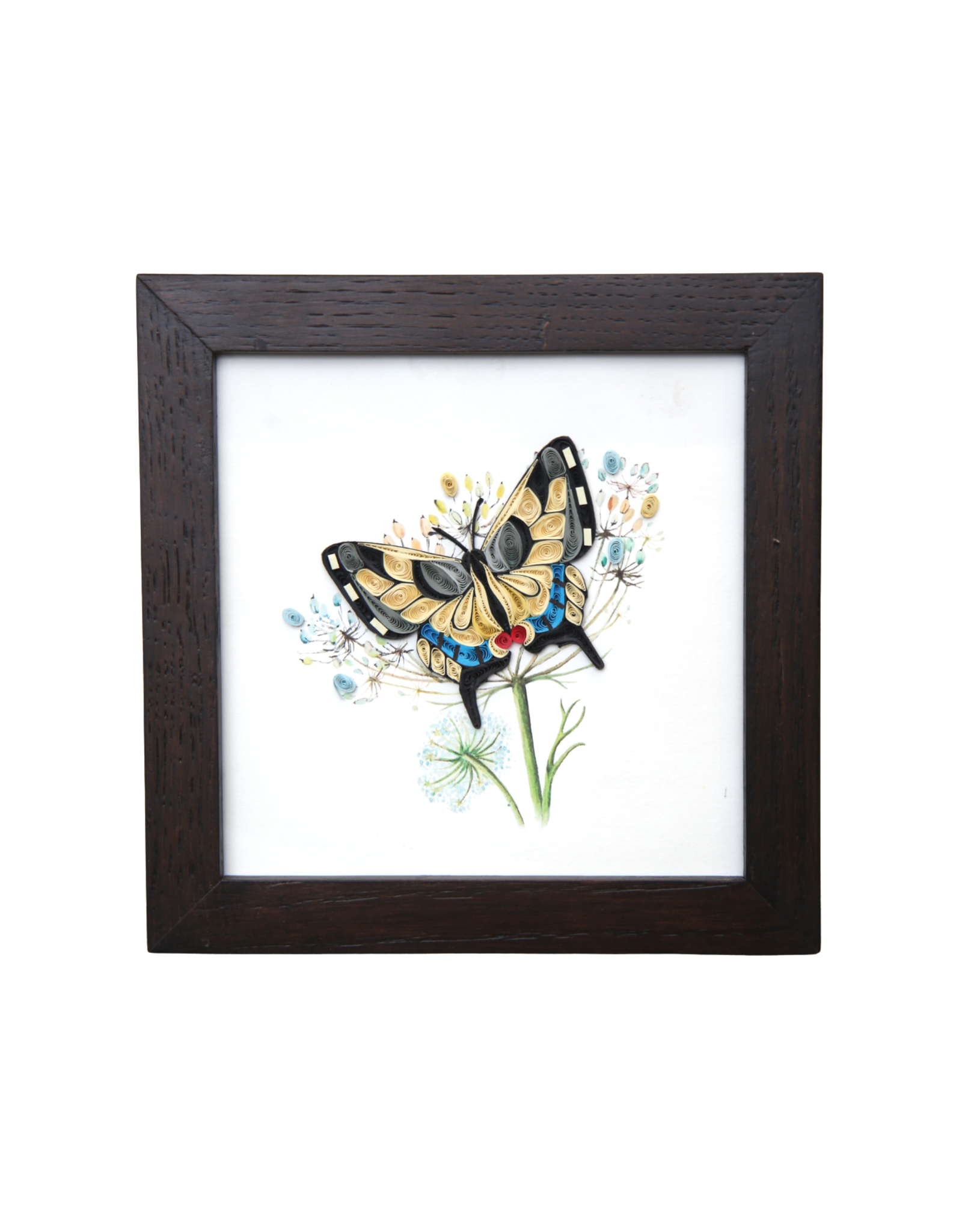 Bunyaad Pakistan Dark Red Oak Wood Frame - 6"x6"