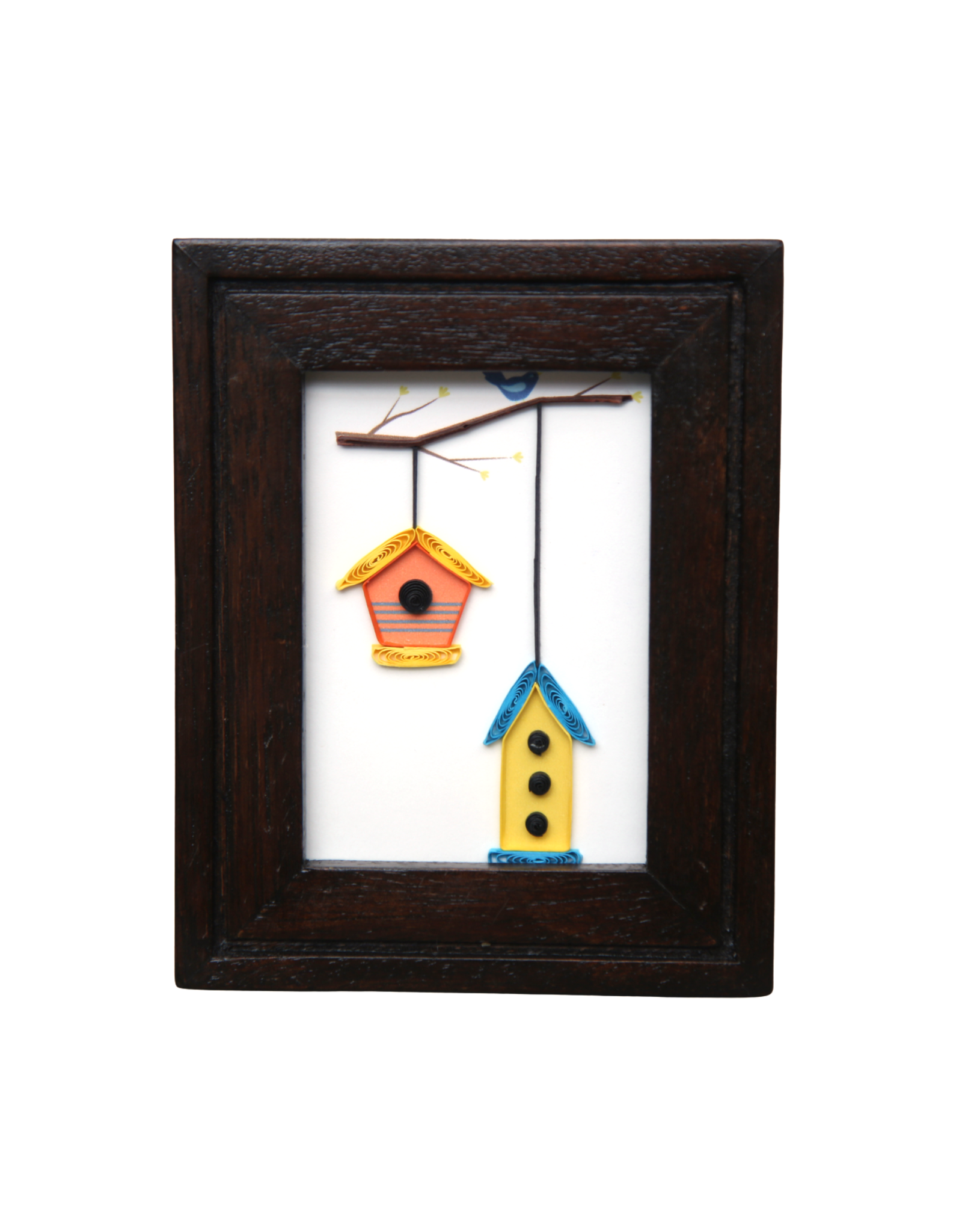 Bunyaad Pakistan Dark Red Oak Etched Wood Frame - Gift Enclosure