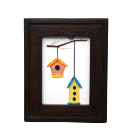 Bunyaad Pakistan 212130 Dark Red Oak Etched Wood Frame - Gift Enclosure
