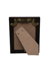 Bunyaad Pakistan Dark Red Oak Etched Wood Frame - Gift Enclosure