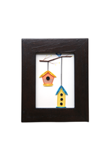 Bunyaad Pakistan Dark Red Oak Wood Frame - Gift Enclosure
