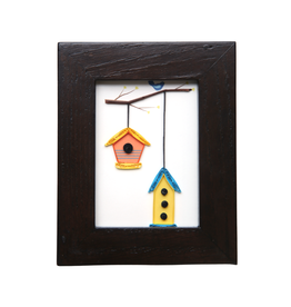 Bunyaad Pakistan Dark Red Oak Wood Frame - Gift Enclosure