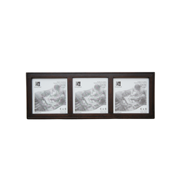 Bunyaad Pakistan 212430 Dark Red Oak Etched Wood Trio Frame