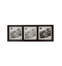 Bunyaad Pakistan Dark Red Oak Wood Trio Frame