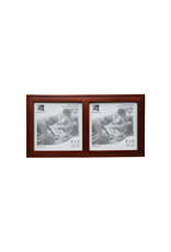 Bunyaad Pakistan Natural Mahogany Etched Duo Frame