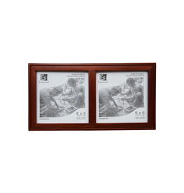 Bunyaad Pakistan 211630 Natural Mahogany Etched Duo Frame