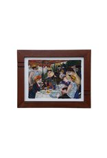 Bunyaad Pakistan Natural Mahogany Striped Wood Frame  - 5"x7"