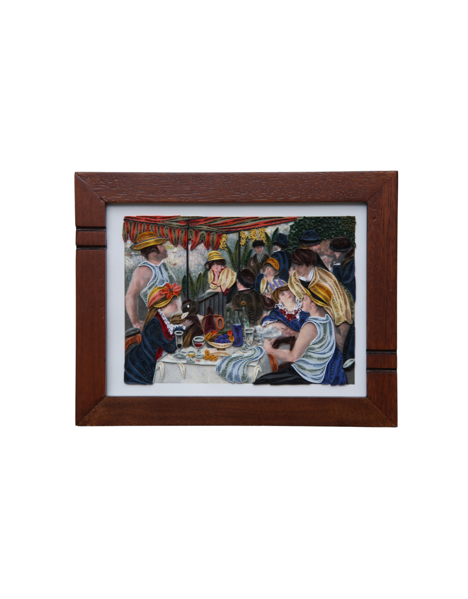 Bunyaad Pakistan Natural Mahogany Striped Wood Frame  - 5"x7"