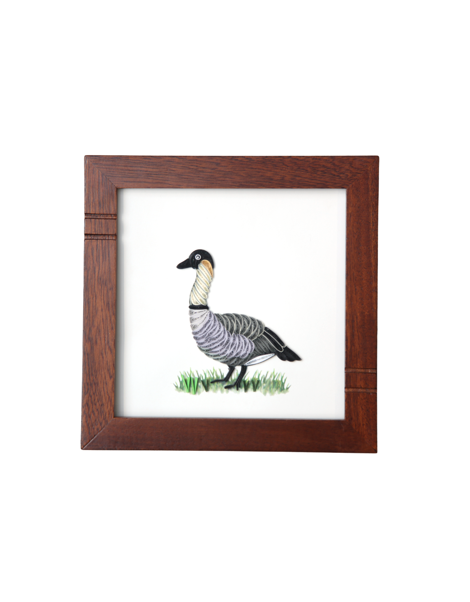 Bunyaad Pakistan Natural Mahogany Striped Wood Frame - 6"x6"