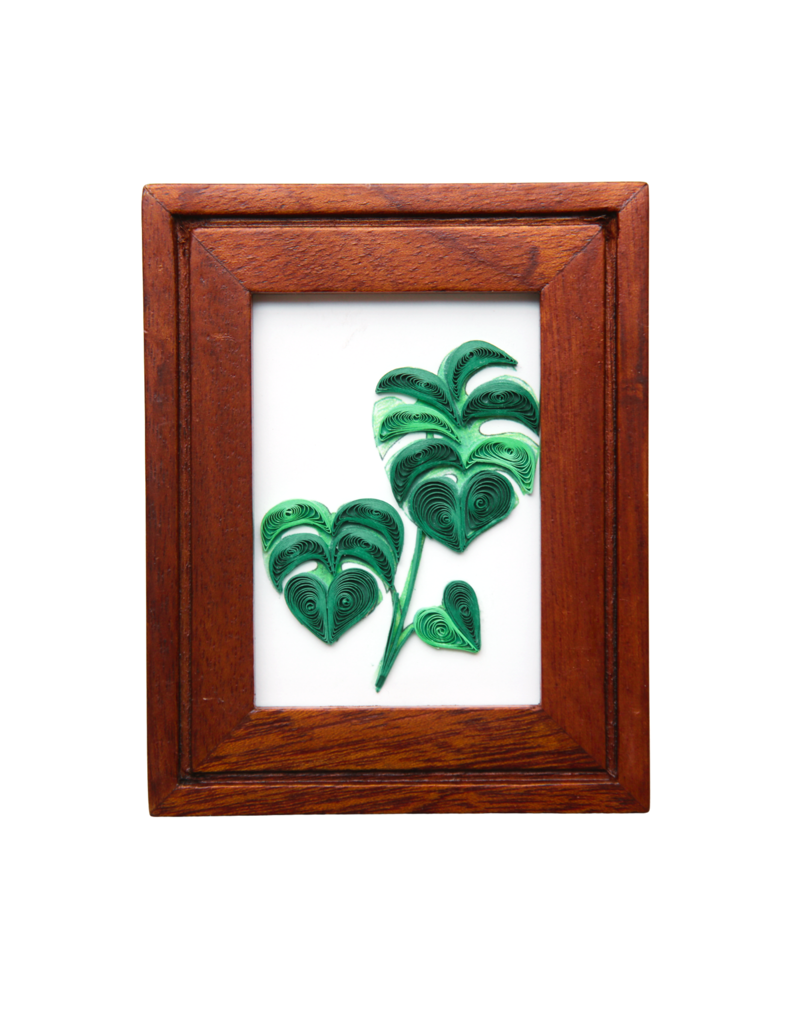 Bunyaad Pakistan Natural Mahogany Etched Wood Frame - Gift Enclosure