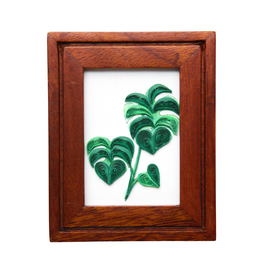 Bunyaad Pakistan Natural Mahogany Etched Wood Frame - Gift Enclosure