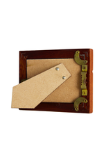 Bunyaad Pakistan Natural Mahogany Striped Wood Frame - Gift Enclosure