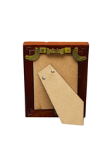 Bunyaad Pakistan Natural Mahogany Striped Wood Frame - Gift Enclosure