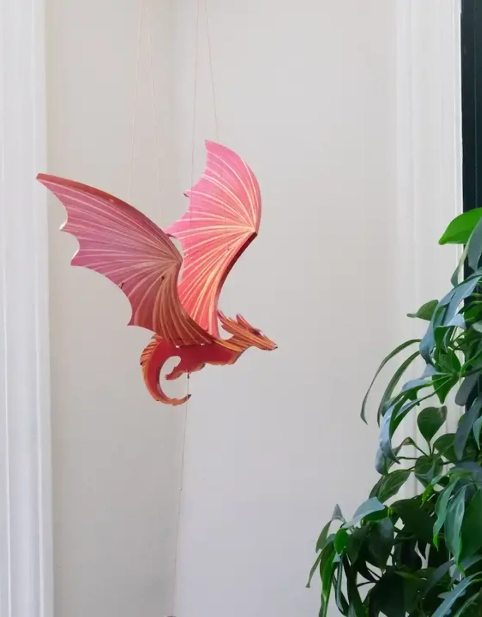 Tulia Artisans Fire Dragon Flying Mobile