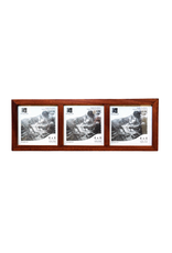 Bunyaad Pakistan Natural Mahogany Wood Trio Frame