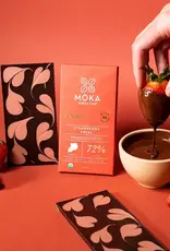 Moka Origins Strawberry Swirl Chocolate Bar 72%