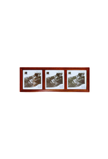 Bunyaad Pakistan Natural Mahogany Etched Wood Trio Frame