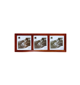 Bunyaad Pakistan 211430 Natural Mahogany Etched Wood Trio Frame