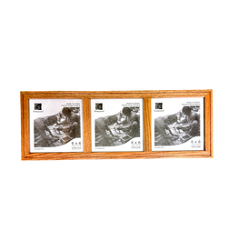 Bunyaad Pakistan Natural Red Oak Etched Trio Frame
