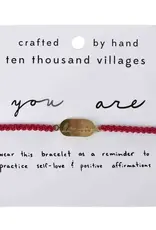 Ten Thousand Villages Affirmation Bracelet - You Are Loved
