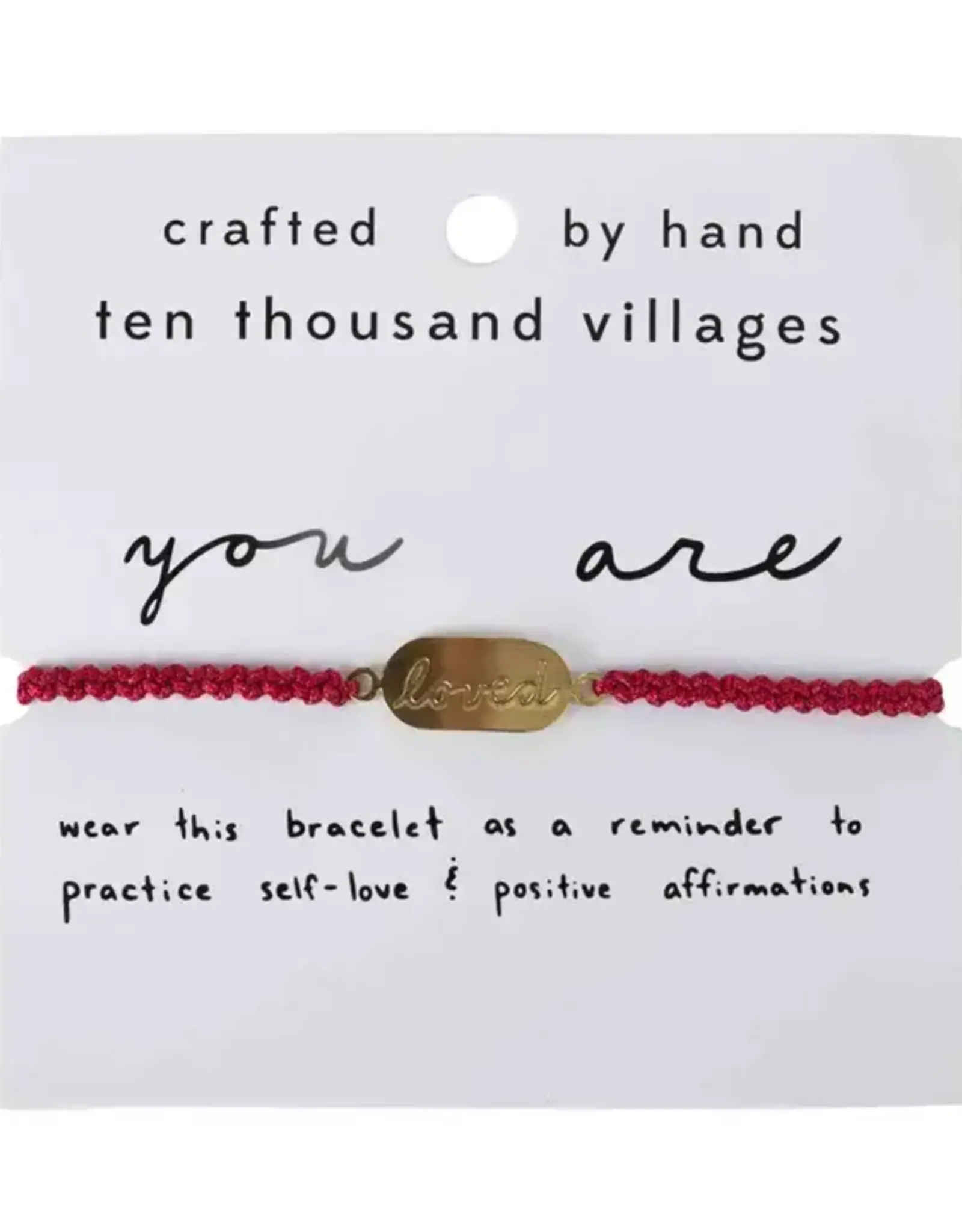Ten Thousand Villages Affirmation Bracelet - You Are Loved