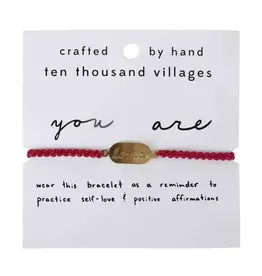 Ten Thousand Villages Affirmation Bracelet - You Are Loved