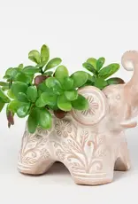 Ten Thousand Villages Trumpeting Elephant Planter