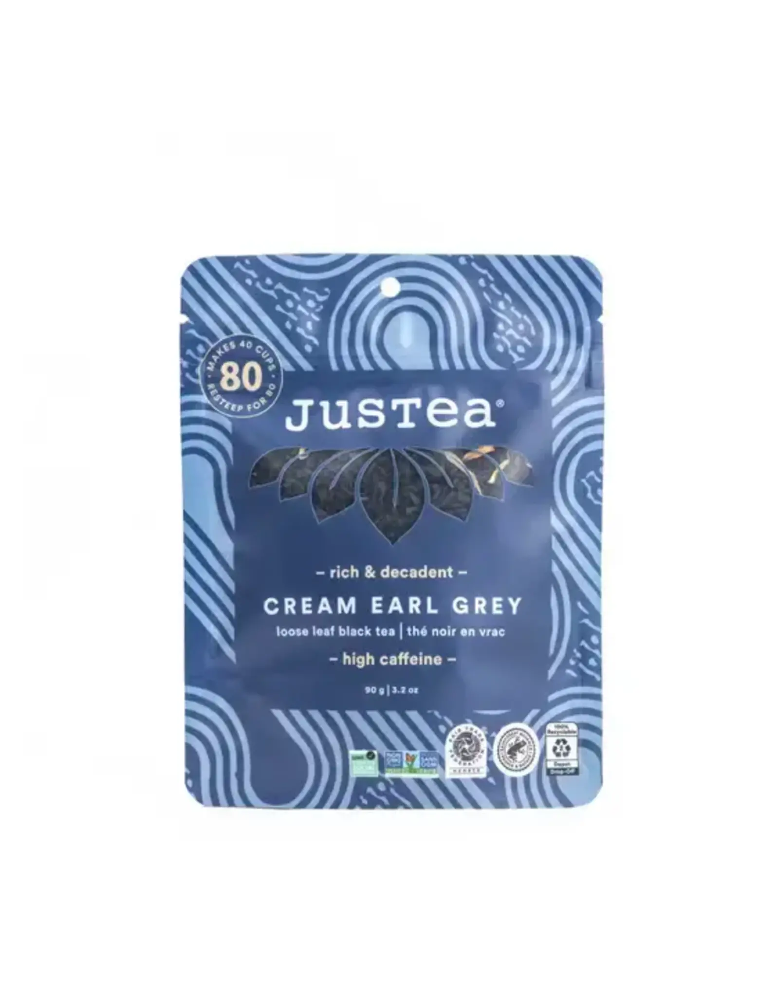 Justea Cream Earl Grey Loose Leaf Tin & Spoon