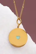 Starfish Project Cherished Engravable Heart Pendant with Mint Heart