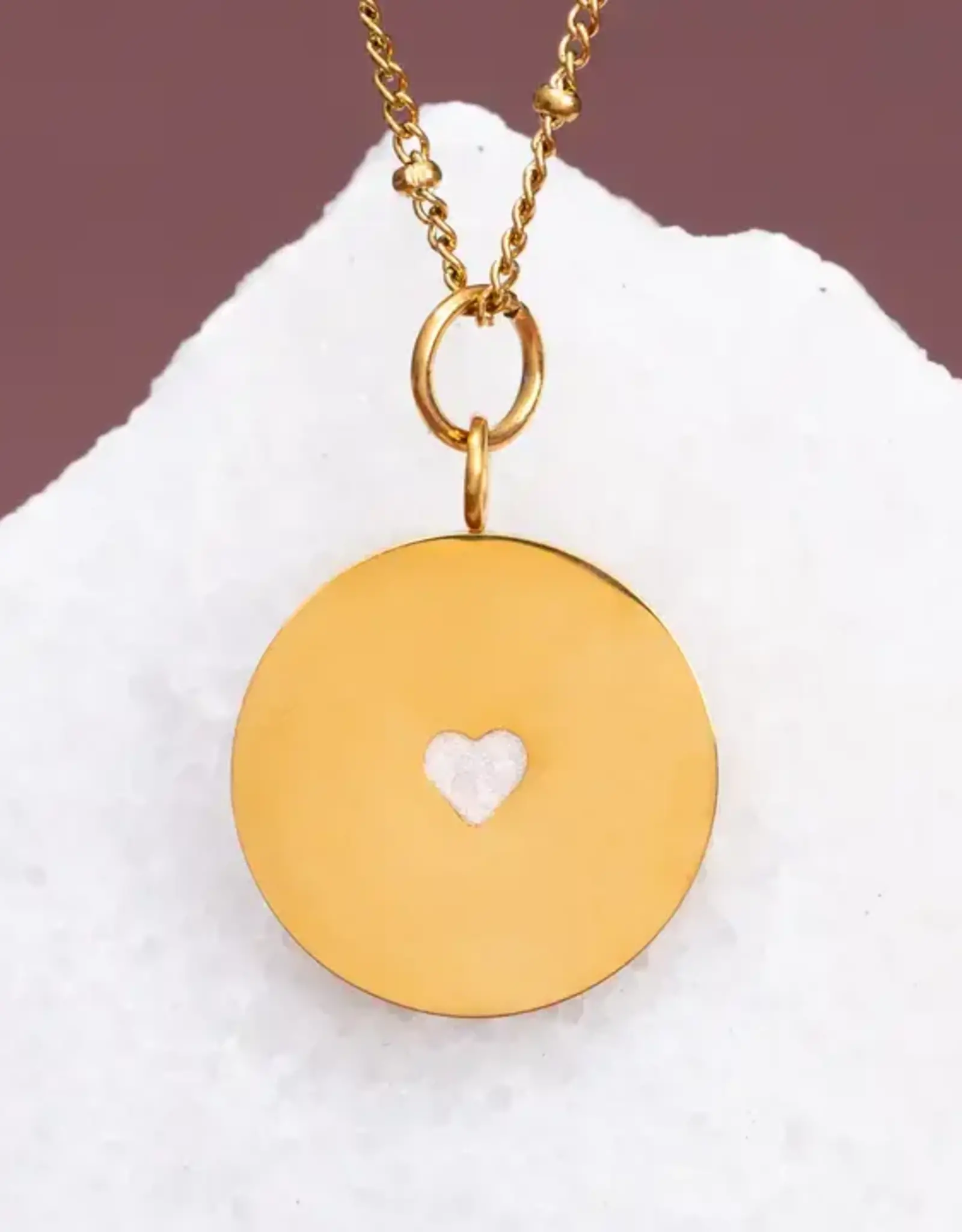 Starfish Project Cherished Engravable Heart Pendant with Ivory Heart