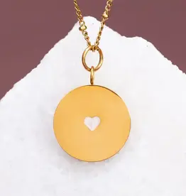 Starfish Project Cherished Engravable Heart Pendant with Ivory Heart