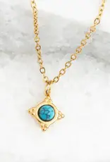 Starfish Project Turquoise Compass Rose Necklace