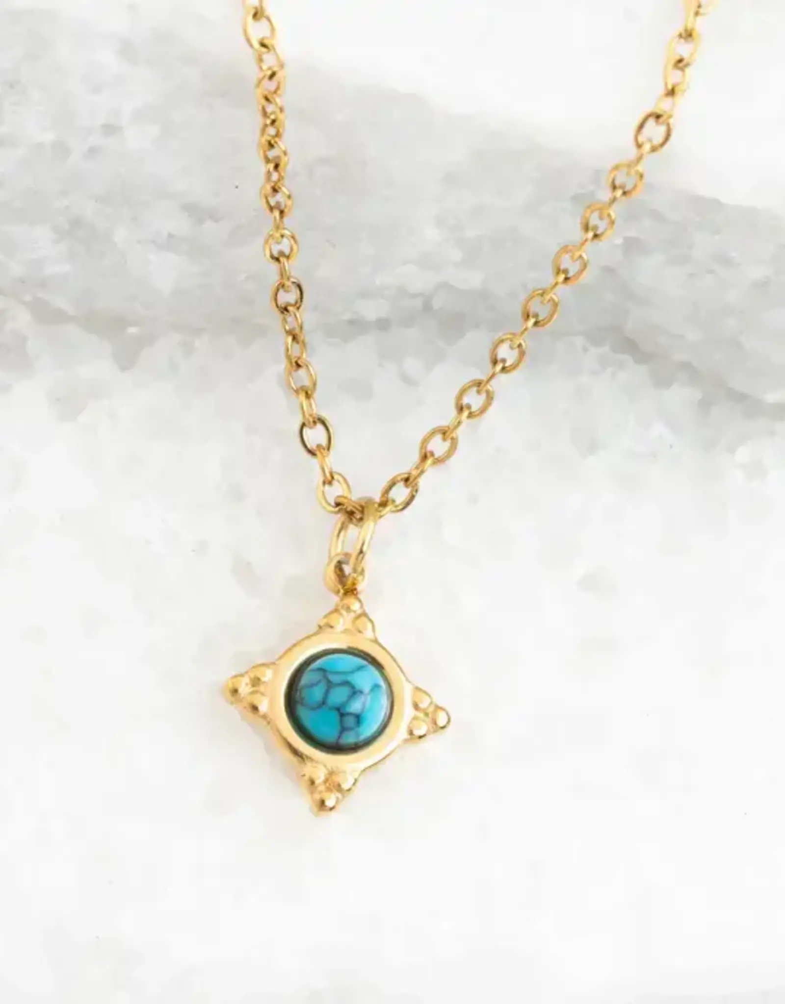 Starfish Project Turquoise Compass Rose Necklace