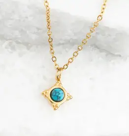 Starfish Project Turquoise Compass Rose Necklace
