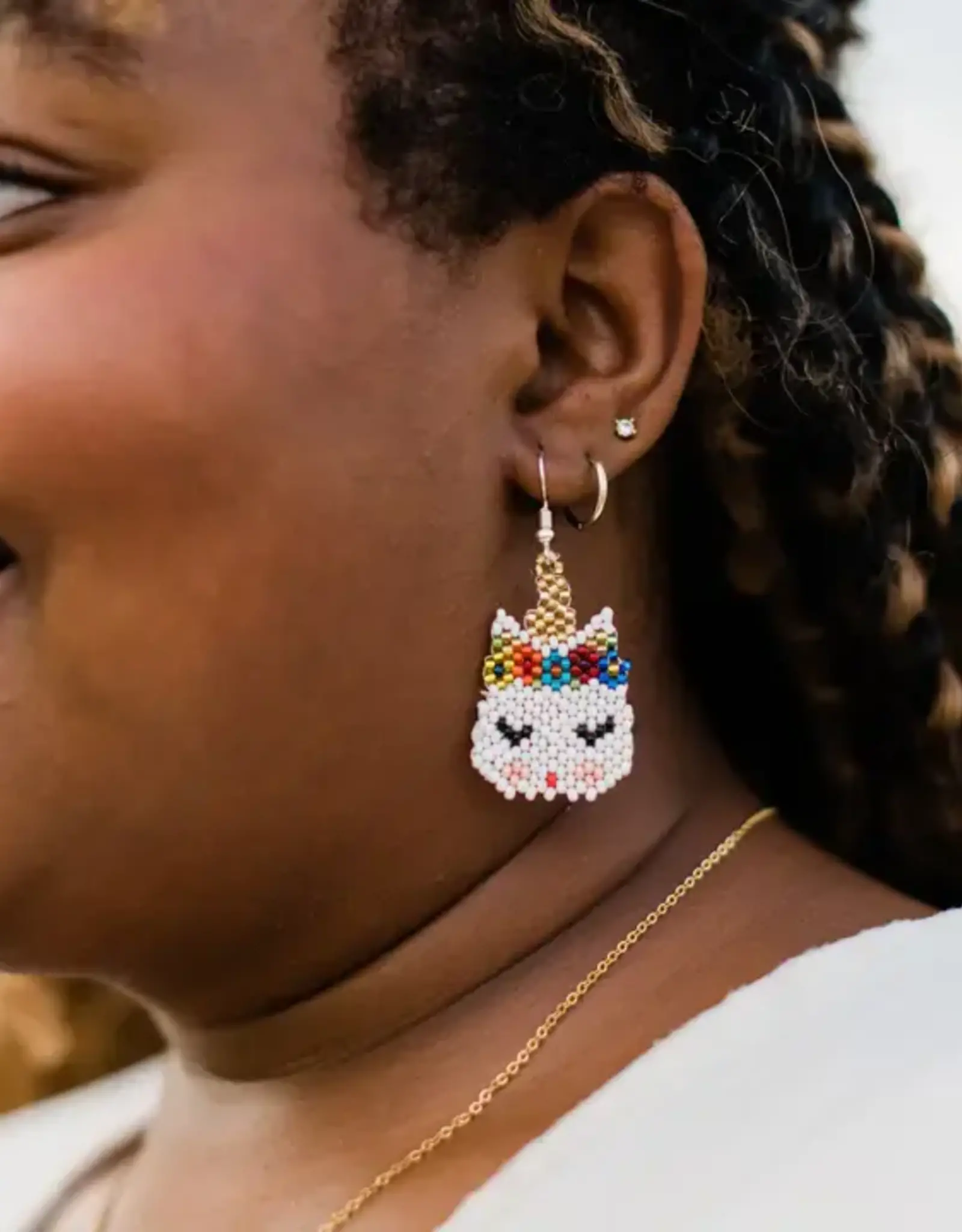 Lucia's Imports Unicat Unicorn Earrings