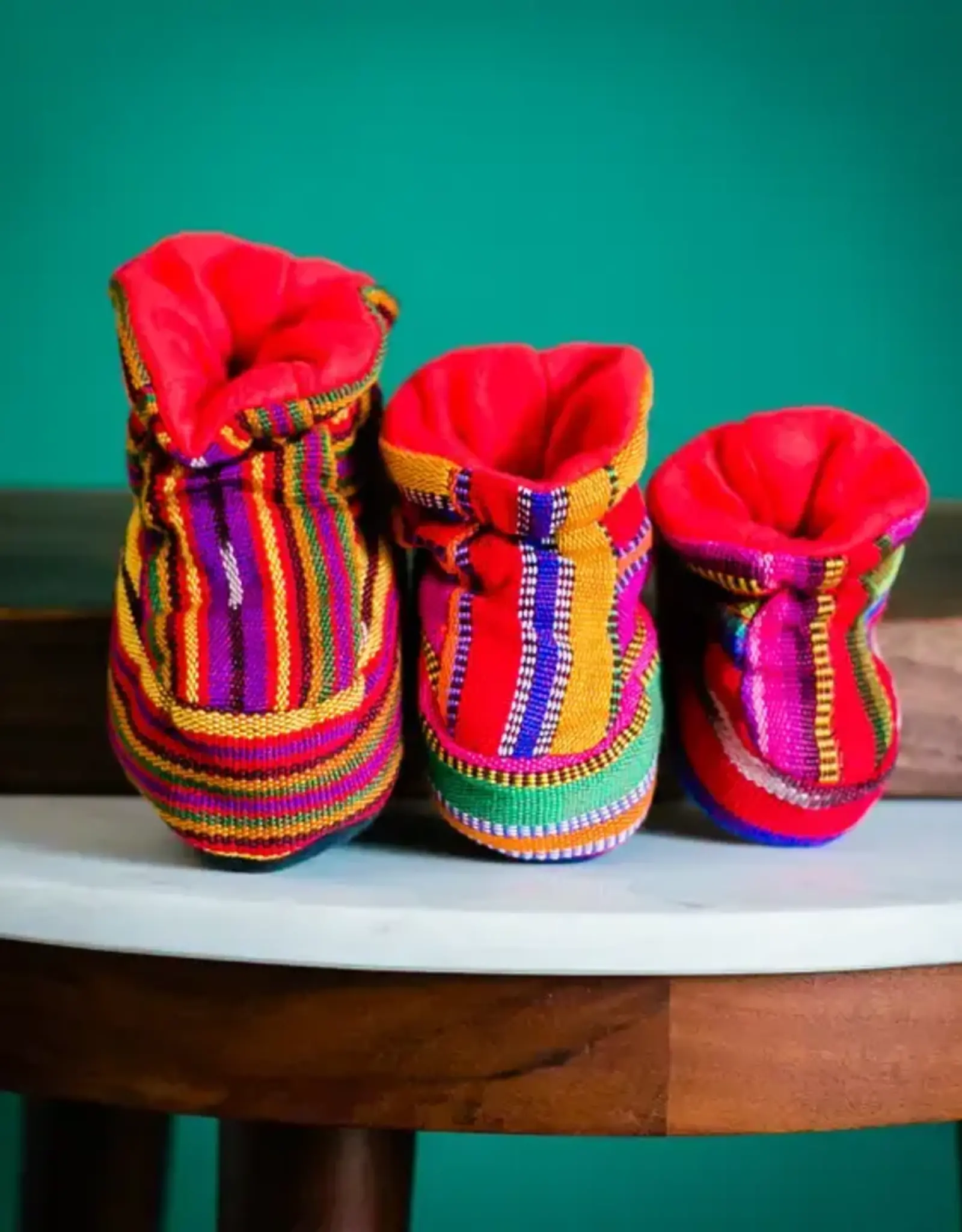 Lucia's Imports Colourful Woven Children's Booties