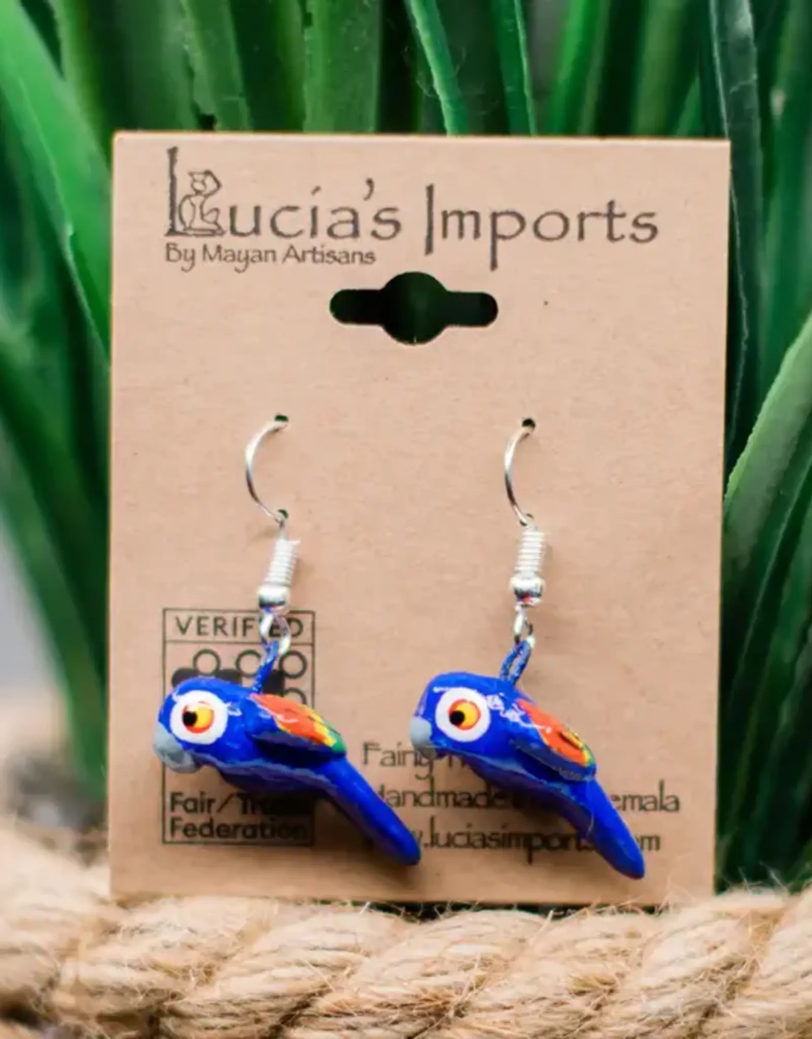 Lucia's Imports Parrot Ceramic Earring