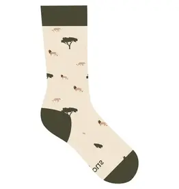 Conscious Step Socks that Protect Lions (Beige)