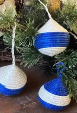 Global Crafts Rwanda Woven Basket Shaped Ornament