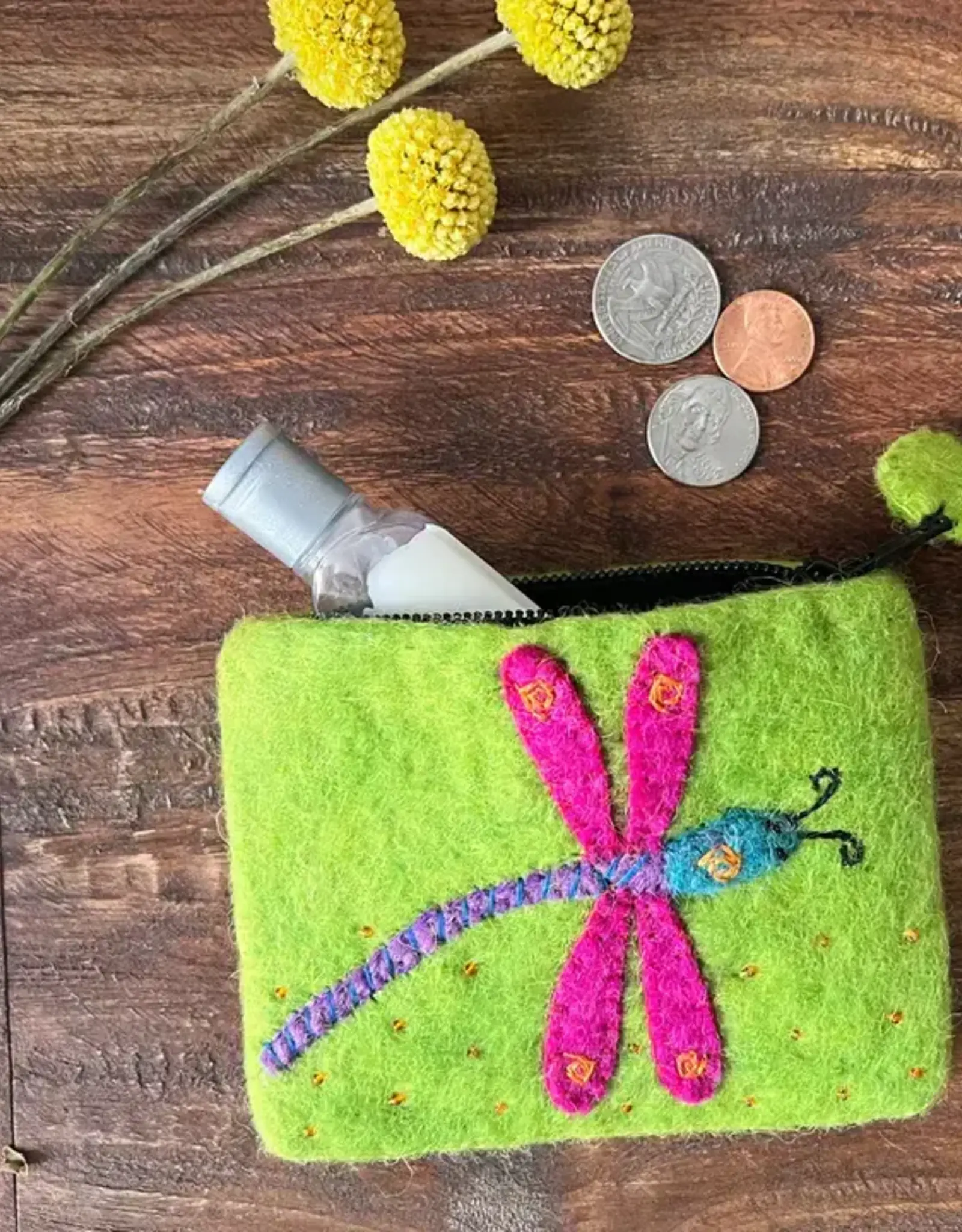Global Crafts Dragonfly Coin Pouch