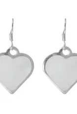 Global Crafts Mother of Pearl Heart Dangle Earrings