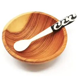 Global Crafts Batik Bone Appetizer Spoon