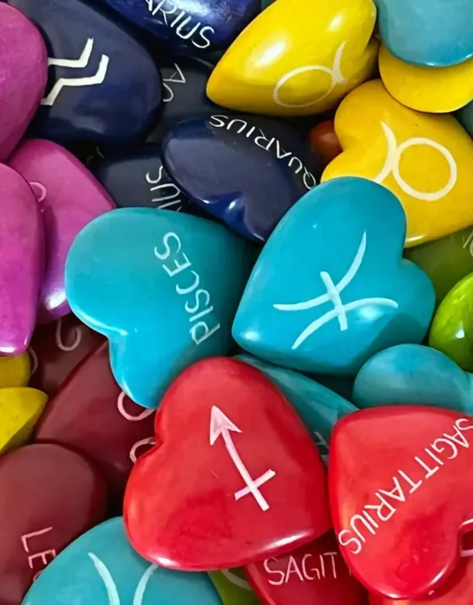 Global Crafts Zodiac Soapstone Hearts